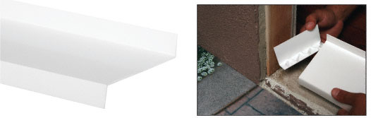 CRL White TrimQuick 4-1/2" Vinyl "Z" Sill Pan - 12 ft Long