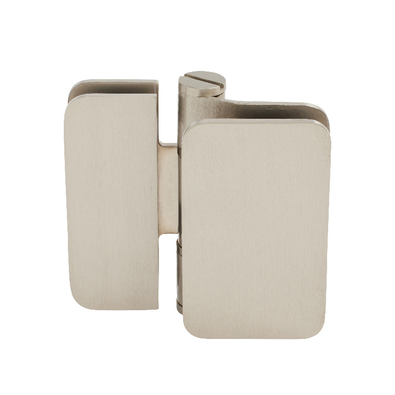 CRL Zurich 02 Series Brushed Nickel 180&#176; Glass-to-Glass Inswing or Bifold Hinge