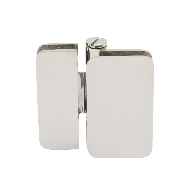 CRL Zurich 02 Series Polished Stainless 180&#176; Glass-to-Glass Inswing or Bifold Hinge