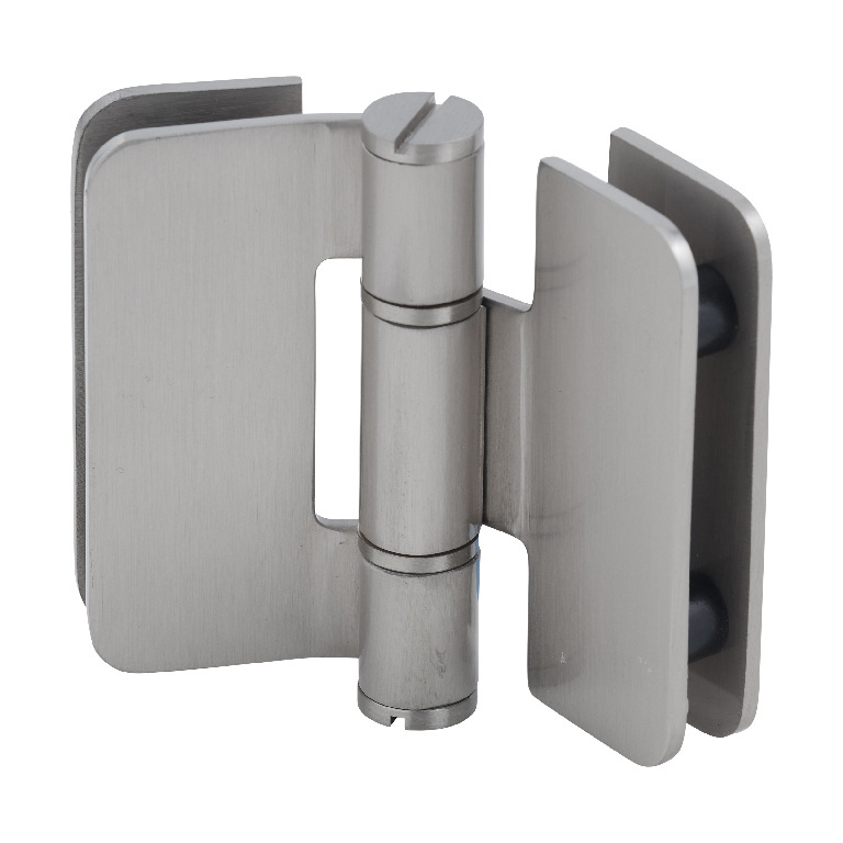 CRL Zurich 07 Series Brushed Nickel Glass-to-Glass Inline Outswing Hinge