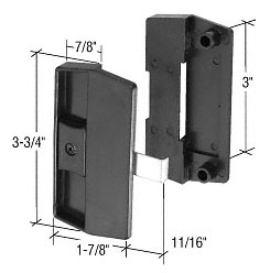 CRL Black Sliding Screen Door Latch and Pull for Academy Doors