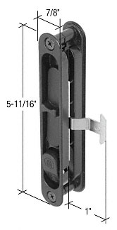CRL Black Sliding Screen Door Latch and Pull with 2-5/8" Screw Holes