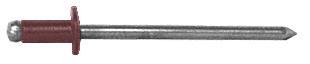 CRL Brown 1/8" Diameter, 3/16" to 1/4" Grip Range Aluminum Rivet with Aluminum Mandrel in Packs of 1000