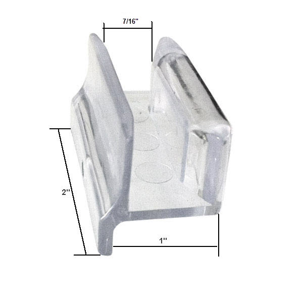 Gordon Glass&#174; Clear Acrylic Sliding Shower Door Bottom Guide with Screw