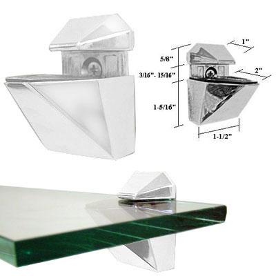 Gordon Glass&#174; White Adjustable Glass or Wood Shelf Brackets - Pair
