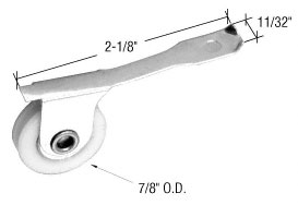CRL 7/8" Nylon Ball Bearing Screen Roller Assembly - Package