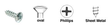 CRL 8 x 1/2" Oval Head Phillips Sheet Metal Screws - Chrome - Box of 100
