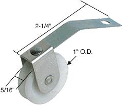 CRL 1" Nylon Ball Bearing Sliding Screen Door Spring Tension Roller for Academy Mfg. Doors - Package