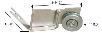 CRL 1" Steel Ball Bearing Sliding Screen Door Spring Tension Roller for International Doors - Package