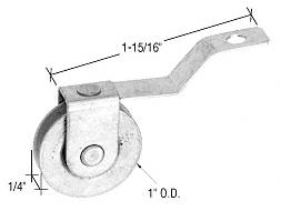CRL 1" Steel Ball-Bearing Center Groove Sliding Screen Door Spring Tension Screen Roller - Package