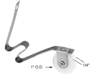 CRL 1" Center Groove Nylon Wheel Sliding Screen Door Spring Tension Roller - Package