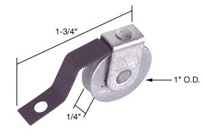 CRL Screen Door Roller for Metal Industries, 1" Stainless Steel Ball-Bearing Wheel, Spring Tension - Package