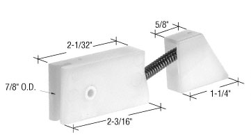 CRL 7/8" Center Groove Sliding Screen Door Roller with Two Piece Plastic Housing - Package
