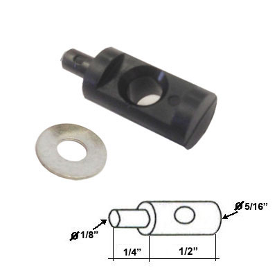 Gordon Glass&#174; Nylon Hinge Pin Kit 5/16" Dia. for Continuous Hinge Framed Shower Enclosure, Barrel Length 1/2"