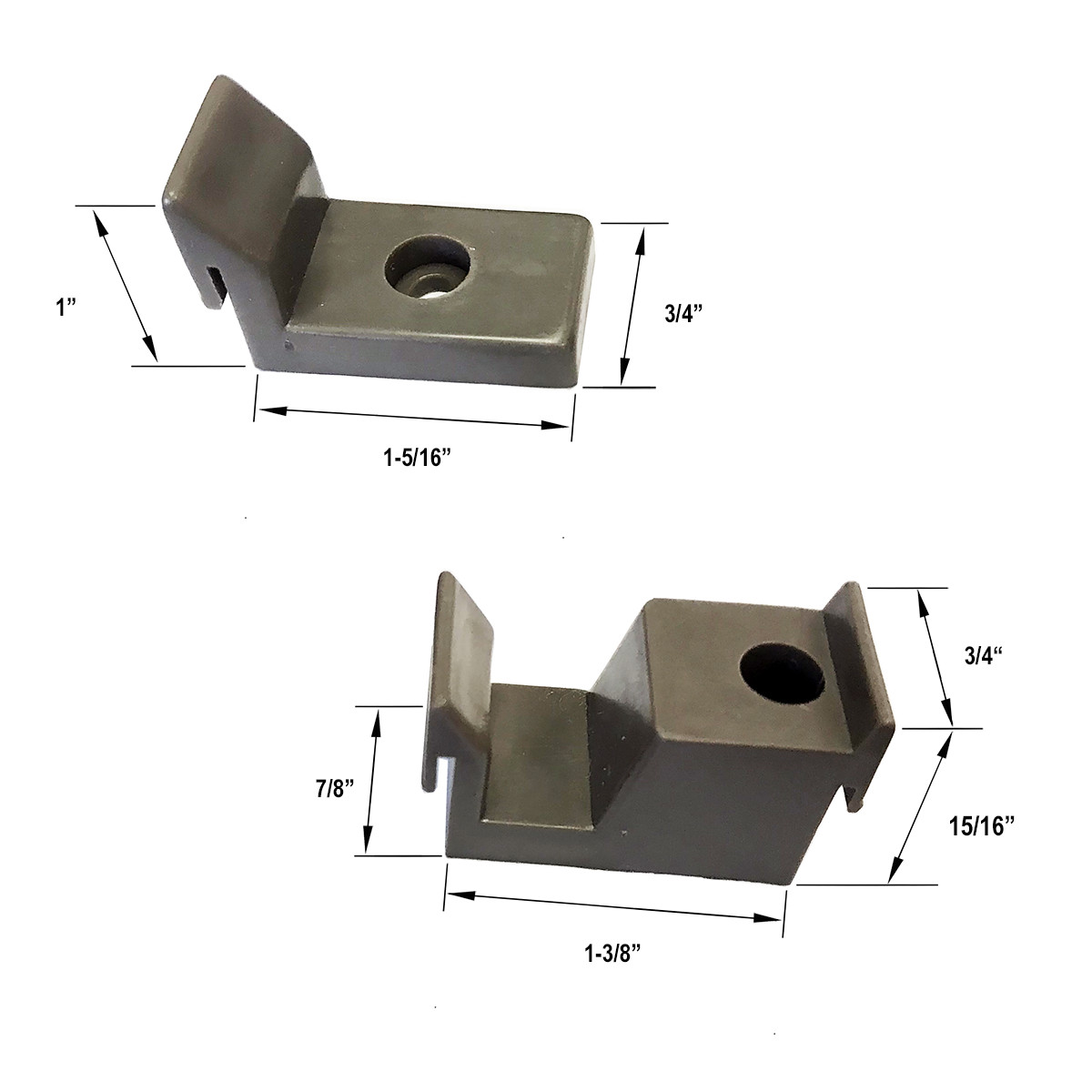 Gordon Glass&#174; Brown Jamb Guide and Bumpers for Sliding Shower Doors - Kit