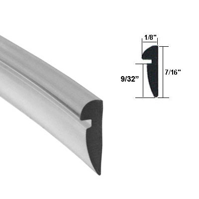 Gordon Glass&#174; Clear 7/16" Wide Glazing Spline for Framed Shower Doors - 18 ft Roll