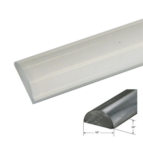 Gordon Glass&#174; 1/2" Wide by 1/4" High -  Clear Acrylic Frameless Shower Threshold - 35 in long