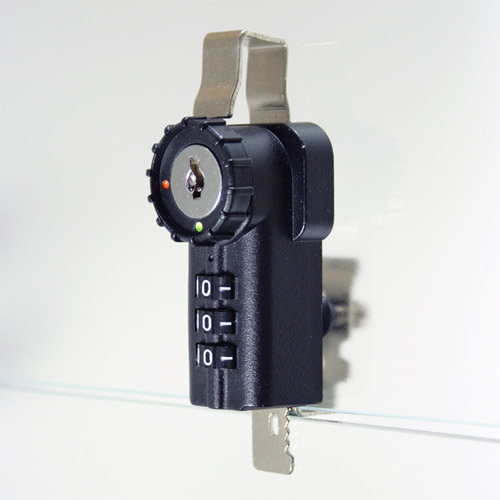 Combi-Ratchet 3-Dial Black Hinged Door Combination Lock