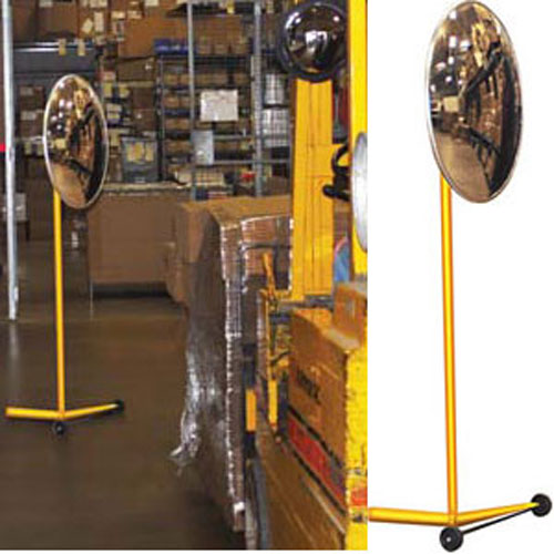 18" Indoor Convex Mirror with Portable Mirror Stand