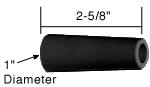 CRL Black 2-5/8" Long Sliding Glass Door Bumper - Package
