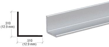 CRL Satin Anodized 1/2" Aluminum Angle Extrusion - 12 ft Long