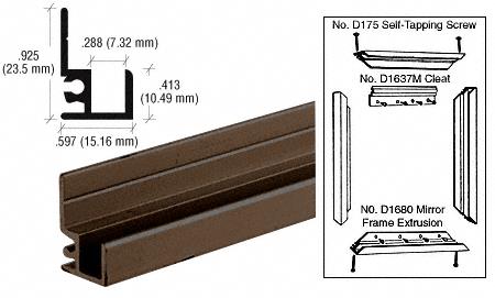 CRL Duranodic Bronze Mirror Frame Extrusion - 12 ft Long