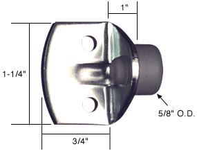 CRL 3/4" "L" Bracket Sliding Glass Door Bumper - Package