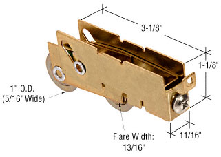 CRL 1" Steel Ball Bearing Tandem Roller for Guaranteed Products Doors - Package
