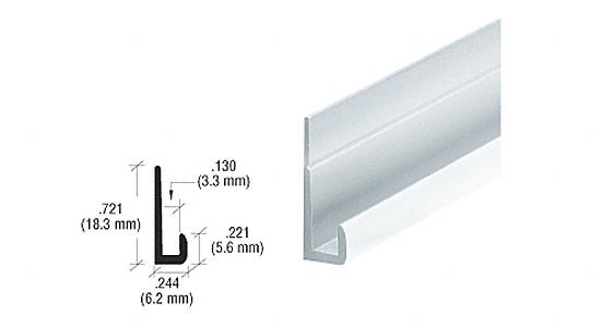 CRL Brite Anodized Aluminum 1/8" "J" Channel - 12 ft Long
