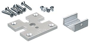 CRL Satin Anodized 2"x2" 3-Way Partition Post Base Plate Kit