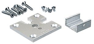 CRL Satin Anodized 2"x2" Corner Partition Post Base Plate Kit