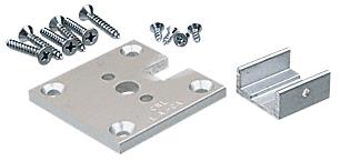 CRL Satin Anodized 2"x2" End Partition Post Base Plate Kit