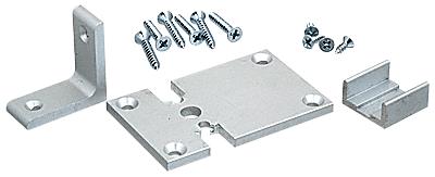 CRL Satin Anodized 2"x3" Center Partition Post Base Plate Kit