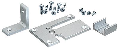 CRL Satin Anodized 2"x3" Corner Partition Post Base Plate Kit