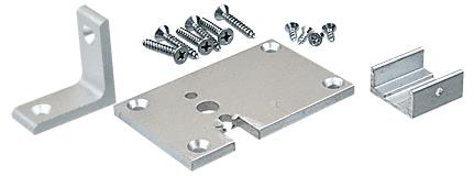 CRL Satin Anodized 2"x3" Left Hand End Partition Post Base Plate Kit