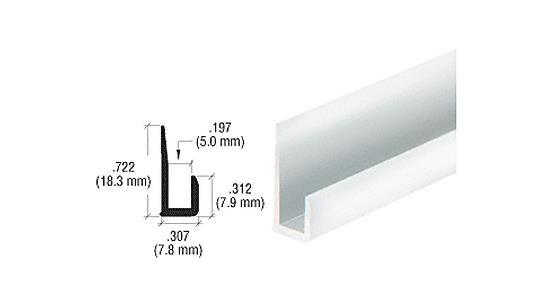 CRL Brite Anodized Aluminum 3/16" "J" Channel - 12 ft Long