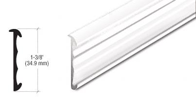 CRL White Price Tag Molding Extrusion - 12 ft Long