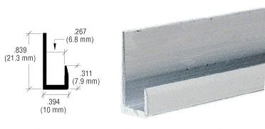 CRL Satin Anodized Finish Low Profile 1/4" "J" Channel - 12 ft Long