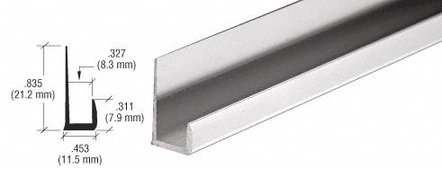 CRL Brite Anodized Standard 5/16" "J" Channel - 12 ft Long