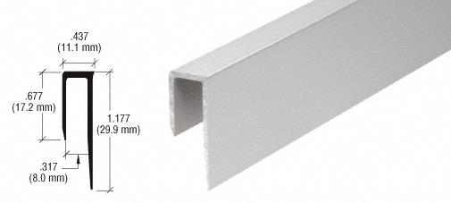 CRL Satin Anodized Aluminum Deep Nose 5/16" "J" Channel - 12 ft Long
