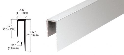 CRL Brite Anodized Aluminum Deep Nose 5/16" "J" Channel - 12 ft Long
