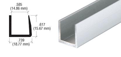 CRL Satin Anodized 9/16" U-Channel - 12 ft Long