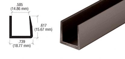 CRL Duranodic Bronze 9/16" U-Channel - 12 ft Long