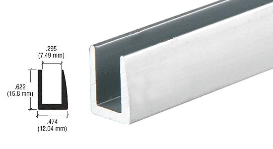 CRL Satin Anodized 1/4" Single Channel With 5/8" High Wall - 12 ft Long
