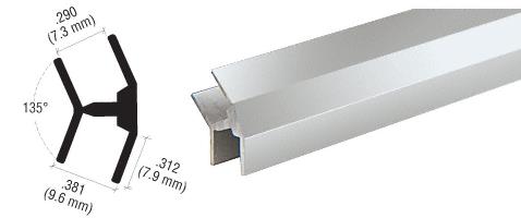 CRL Bright Anodized 135&#176 Partition Post for Special Installations - 12 Ft Long