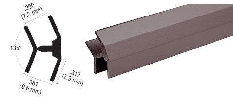 CRL Duranodic Bronze 135&#176 Partition Post for Special Installations - 12 Ft Long