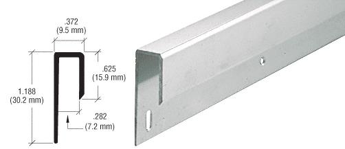 CRL Satin Anodized 1/4" Deep Nose Aluminum "J" Channel - 12 ft long