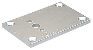 CRL Satin Anodized 2"x3" Partition Post Base