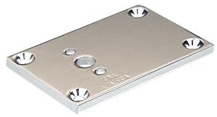 CRL Satin Anodized 2"x3" Partition Post Base