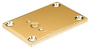CRL Bright Gold Anodized 2"x3" Partition Post Base